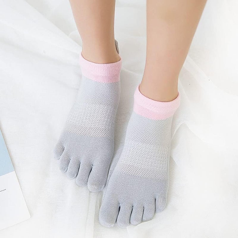 Fasot Women Toe Socks 5 Finger Cotton Wicking Athletic 6 Pack 3 Pack - Image 5